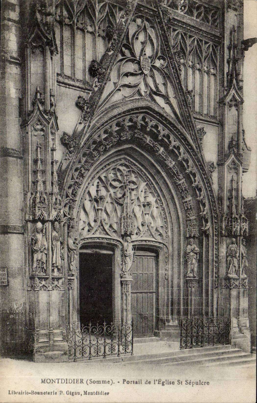 Montdidier CPA Portail de l'eglise St Sepulcre