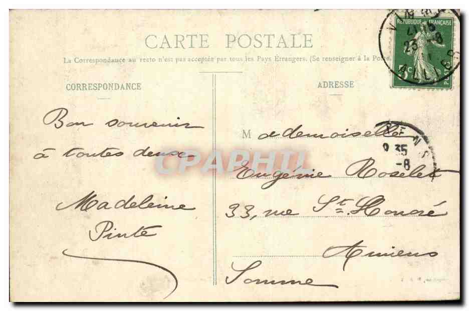 Vichy - Promenade de l'ancien Parc - CPA  — Rückseite