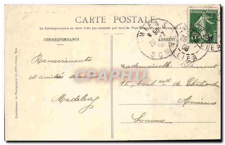 Vichy - Le Casino - CPA  — Rückseite