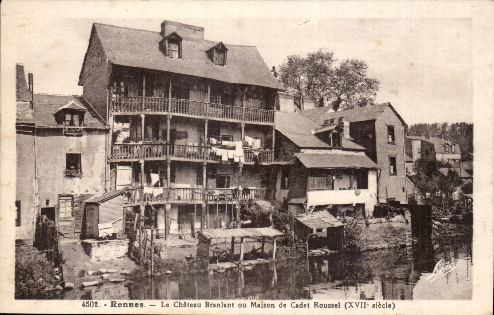Rennes - Le Chateau Branlant et Maison de Cadet Roussal - CPA 