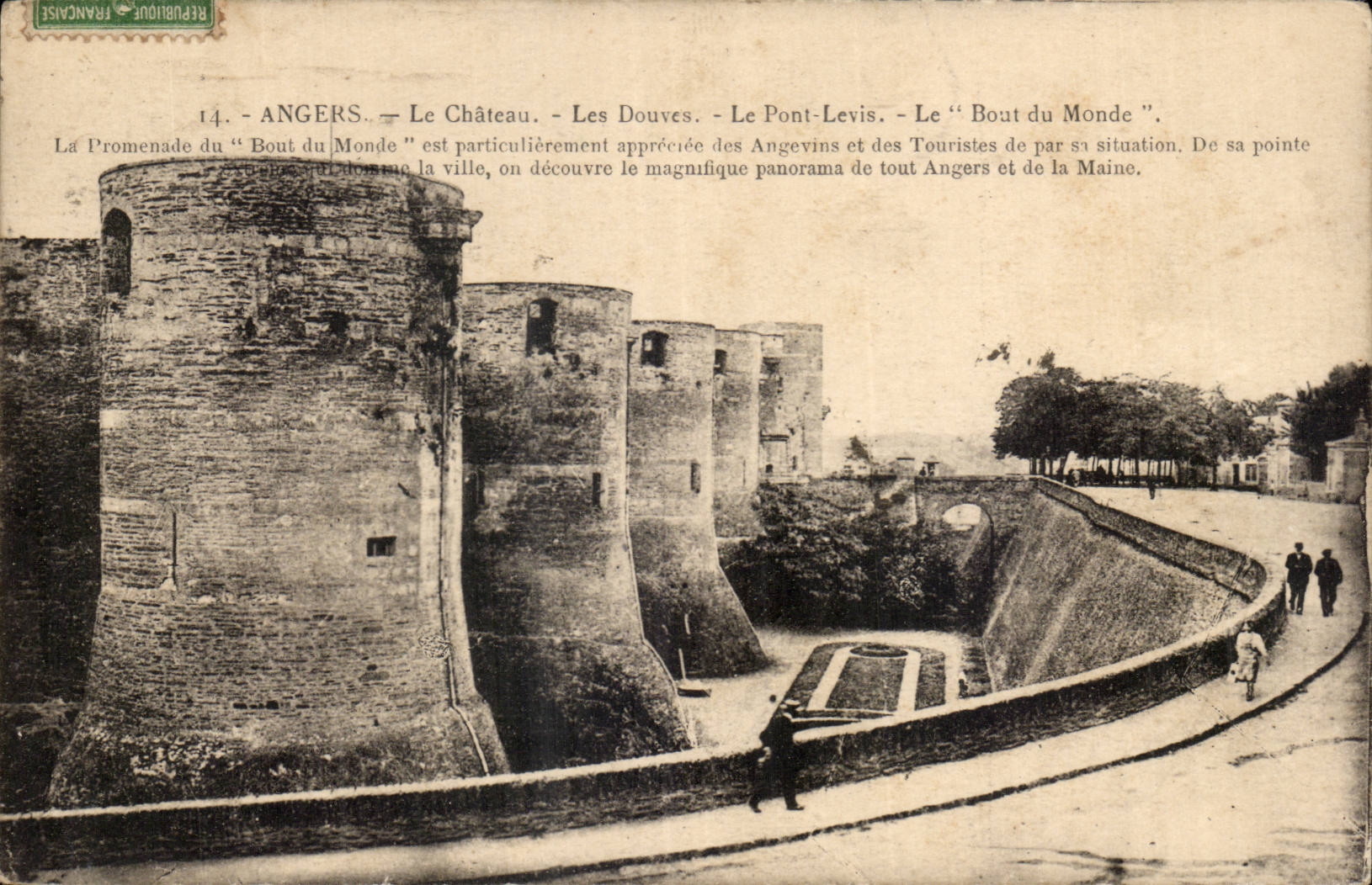 Angers - Le Chateau - Le Pont Levis Le Bout du Monde - CPA 
