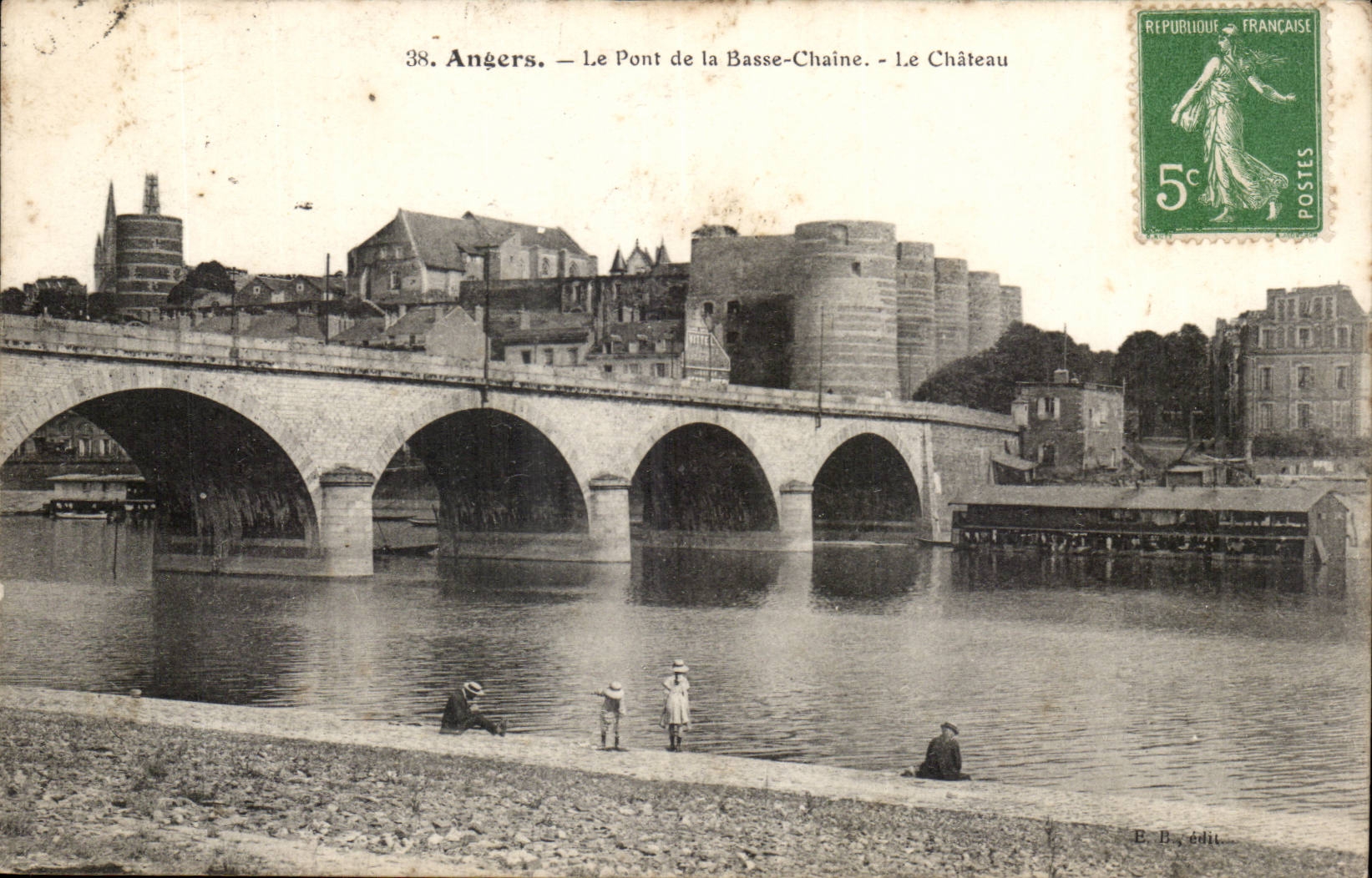 Angers - Le Pont de la Basse Chaine - Le Chateau - CPA 