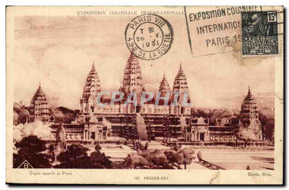 Paris 8 - Exposition Coloniale Internationale - Angkor Vat - CPA 