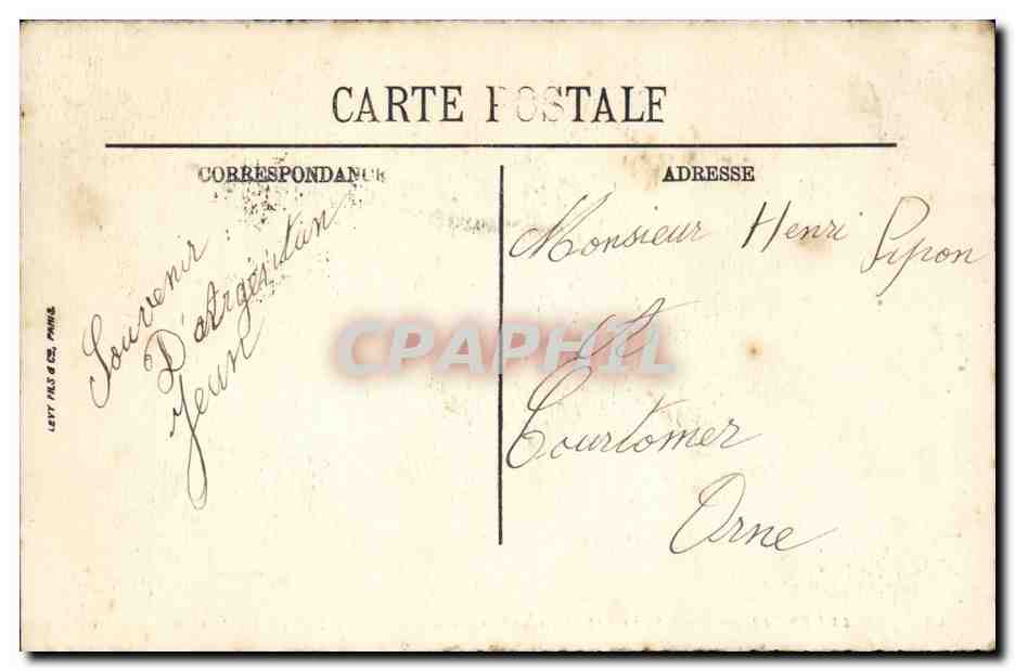 Argentan - Vue Panoramique sur la Caserne et l'hotel de Ville - CPA  — Rückseite
