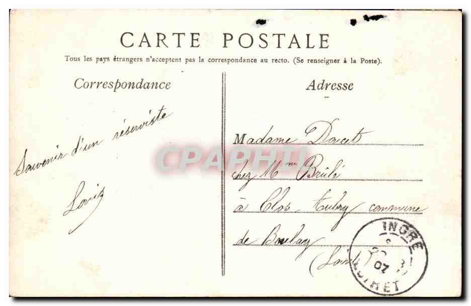 Orleans - caserne Coligny - militaria - trou - CPA  — Verso
