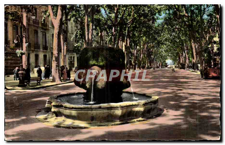 Aix-en-Provence — Thermalquelle am Cours Mirabeau — Gesellschaft der Künste der Provence