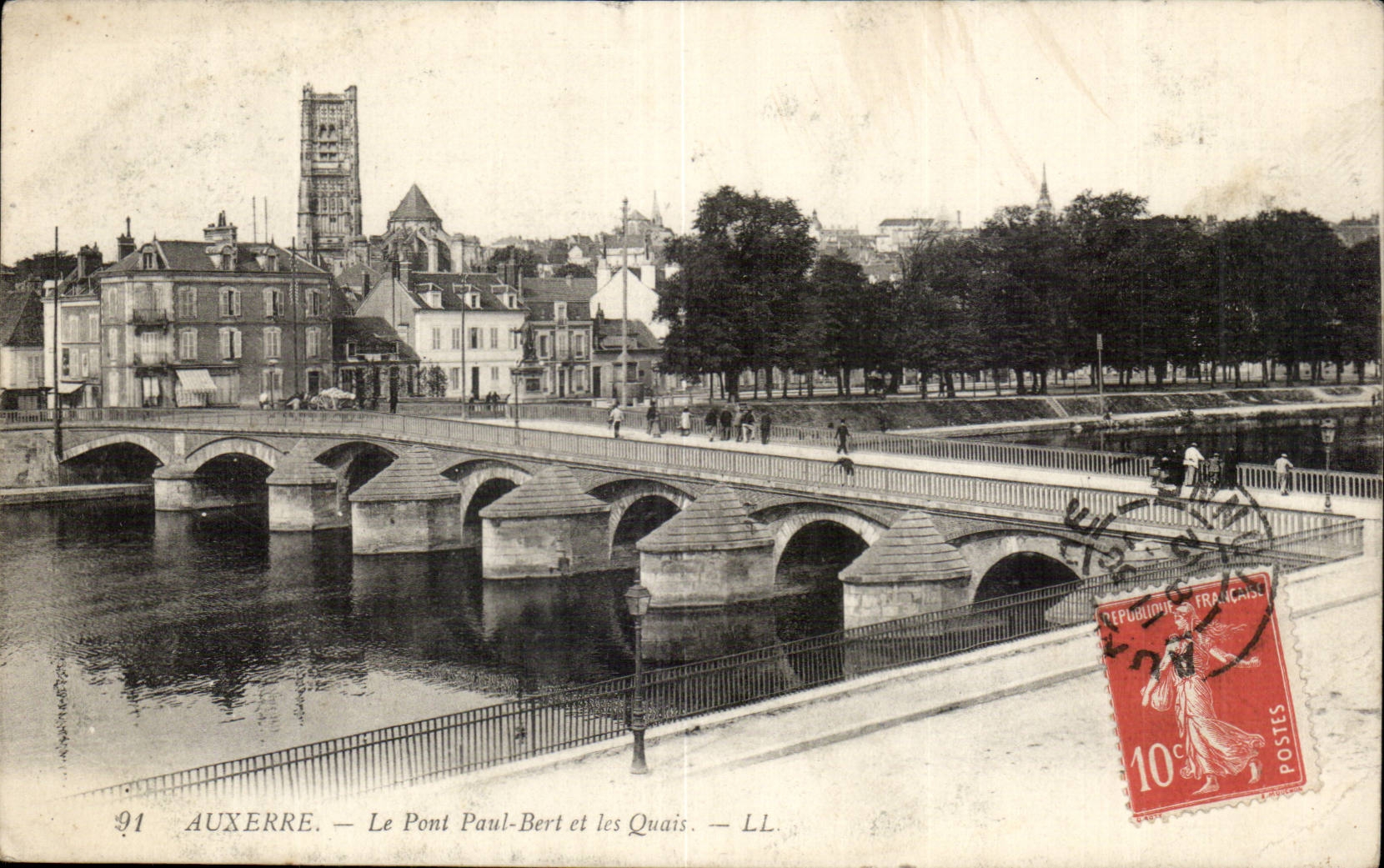 Auxerre - Le Pont Paul Bert et les Quais - CPA 