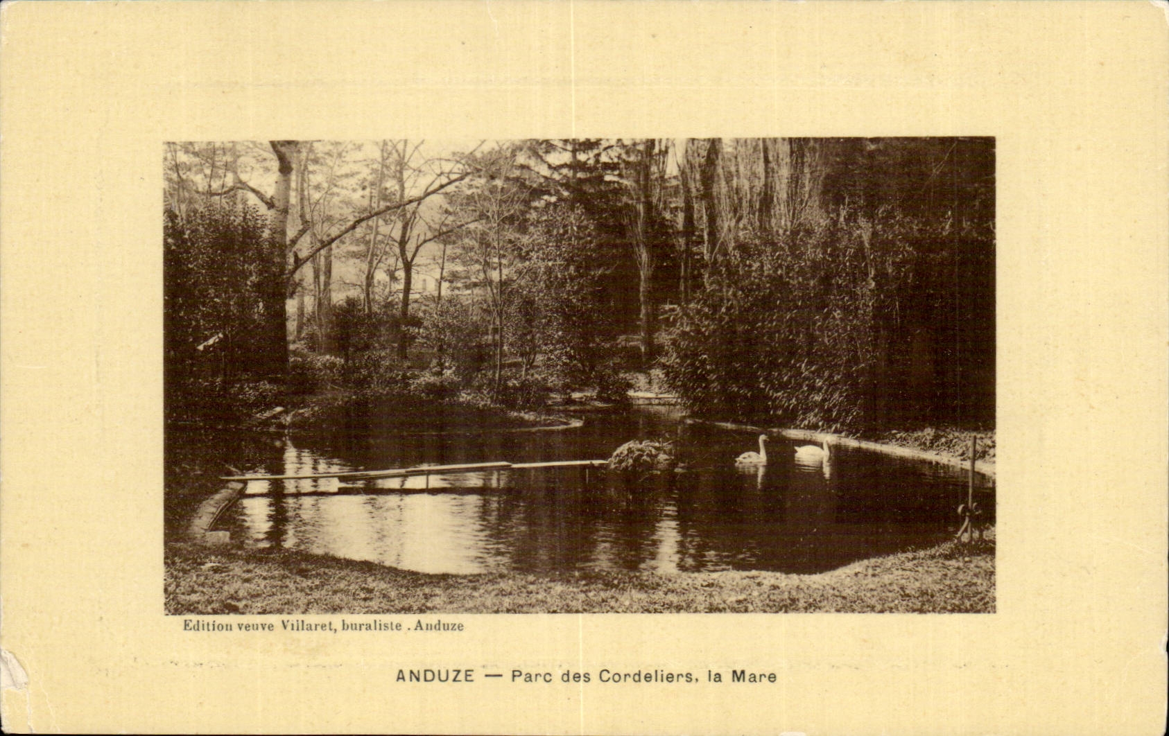 Anduze - parc des Cordeliers - la Mare - CPA 