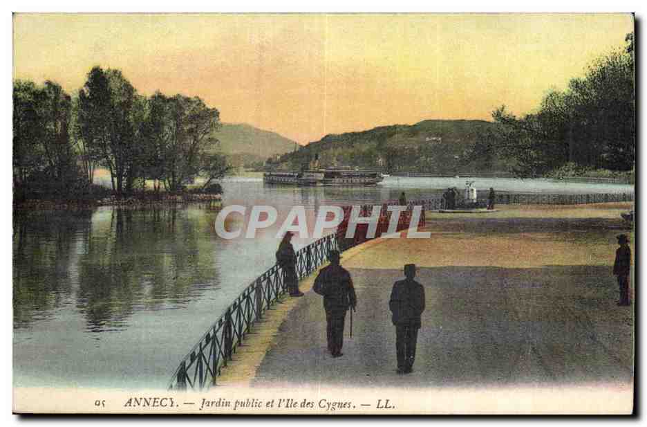 Annecy — Jardin public et l'Île des Cygnes — LL.