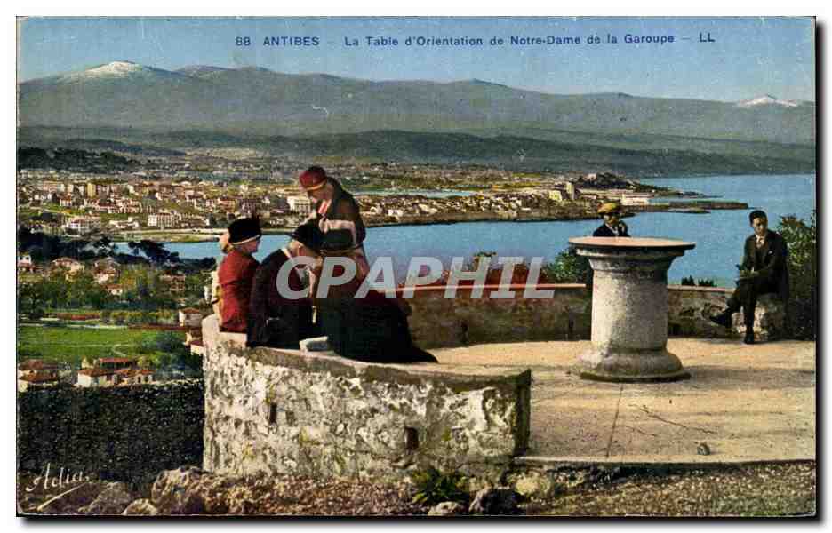 Antibes CPA La table d'orientation de Notre DAme de la Garoupe