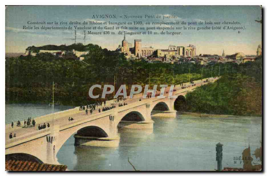 Avignon CPA Nouveau pont de pierre