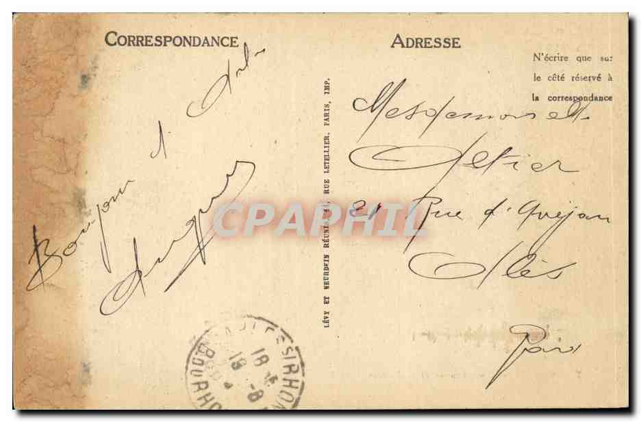 Arles CPA Les arenes et le Rhone — Verso