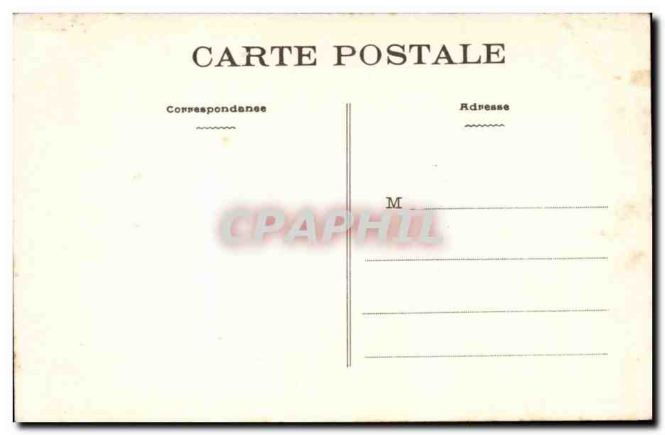 Bourg de Batz CPA Les rochers un jour de gros temps — Back