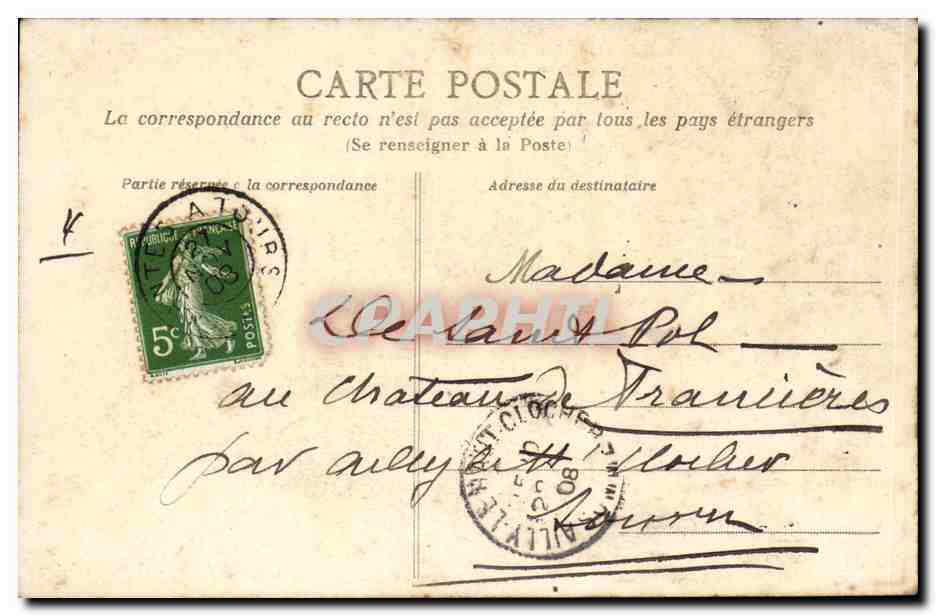 Nantes CPA Les marches de Saint Anne — Verso