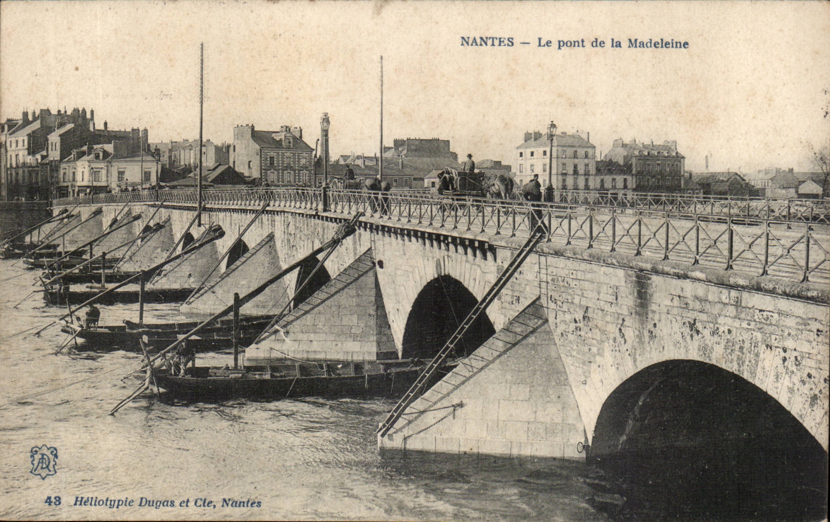 NANTES — Le pont de la Madeleine — Héliotypie Dugas et Cie, Nantes