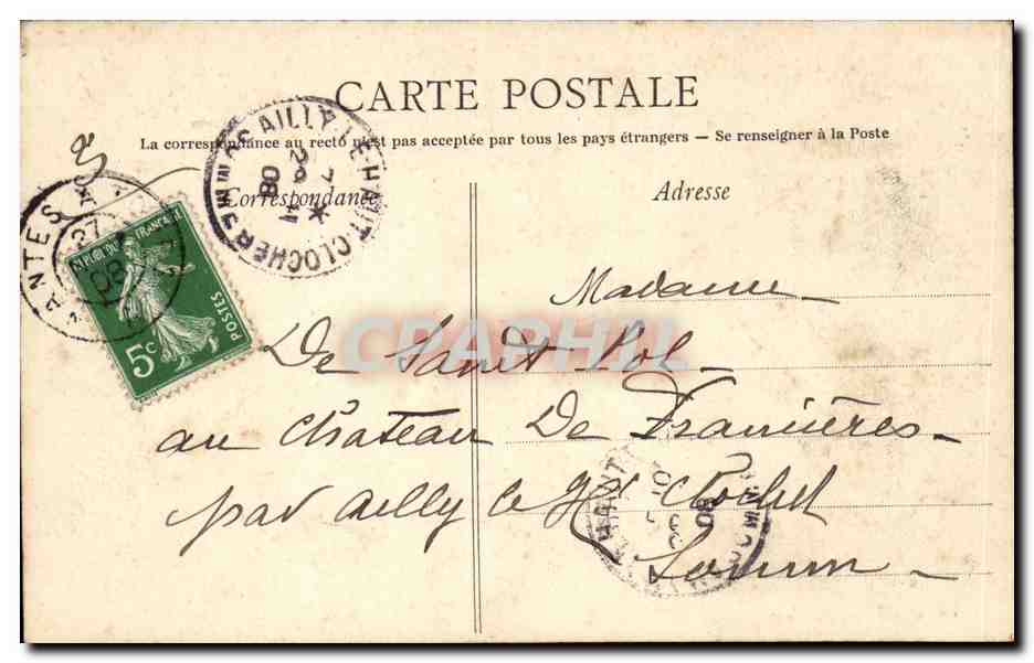 NANTES — Le pont de la Madeleine — Héliotypie Dugas et Cie, Nantes — Verso