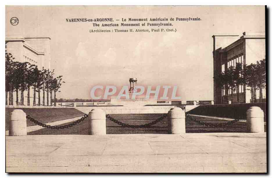 Varennes en Argonne CPA Le monument americain de Pennsylvanie 