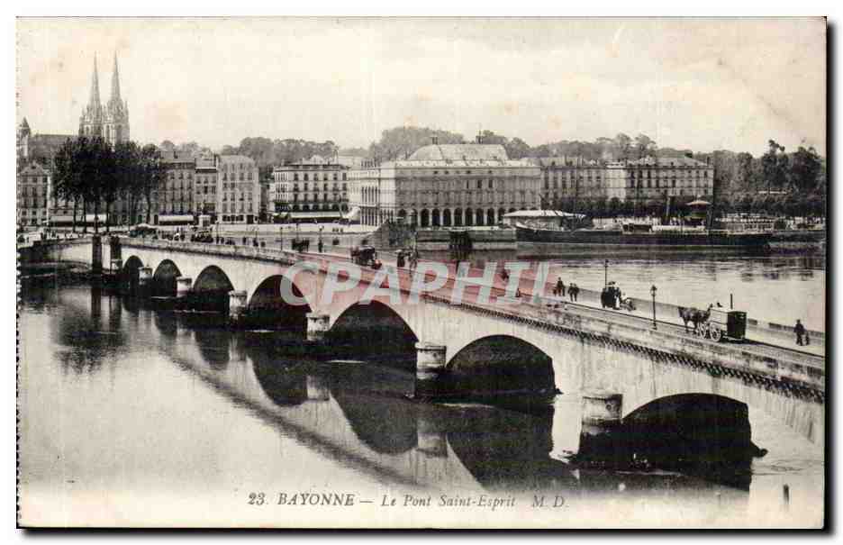 CPA Bayonne Le pont Saint Esprit