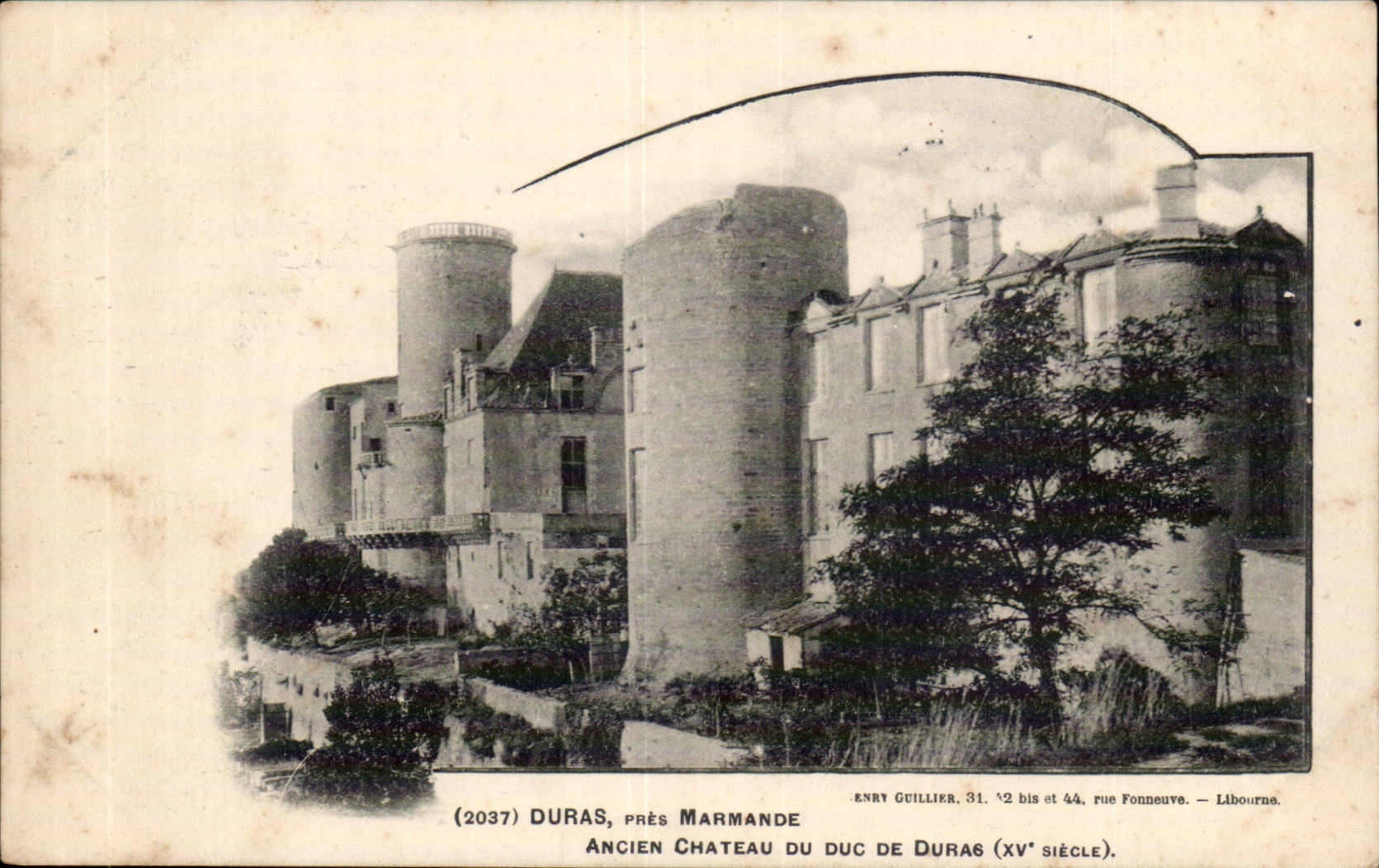 Duras CPA Pres MArmande Ancien chateau du duc de Duras
