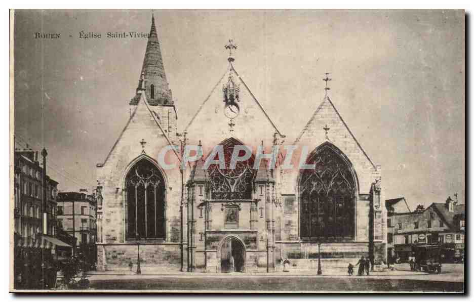 Rouen CPA Eglise Saint Vivien