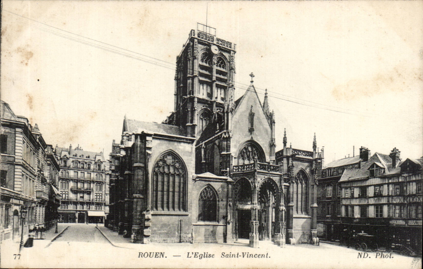 Rouen CPA Eglise Saint Vincent
