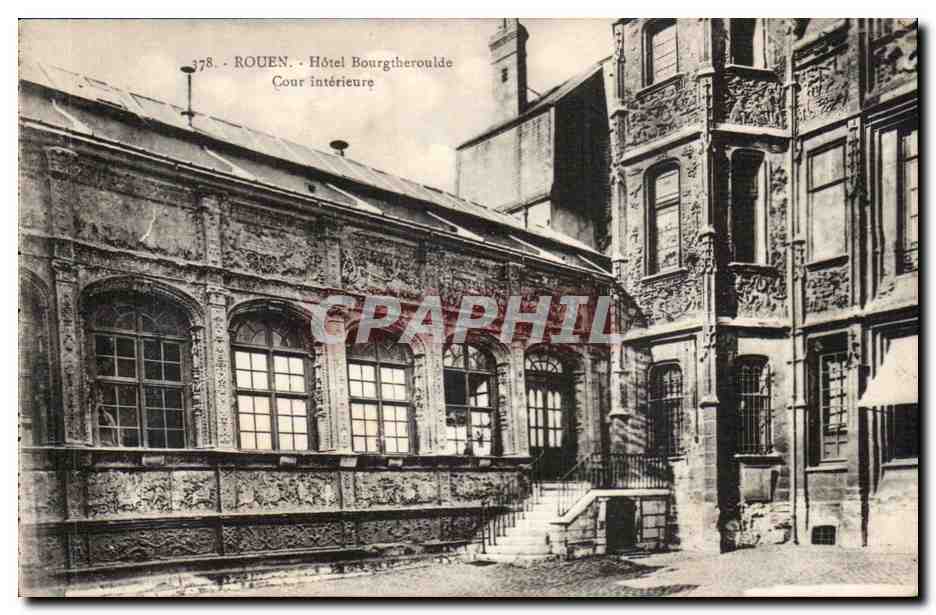 Rouen CPA Hotel Bourgtheroulde Cour interieure