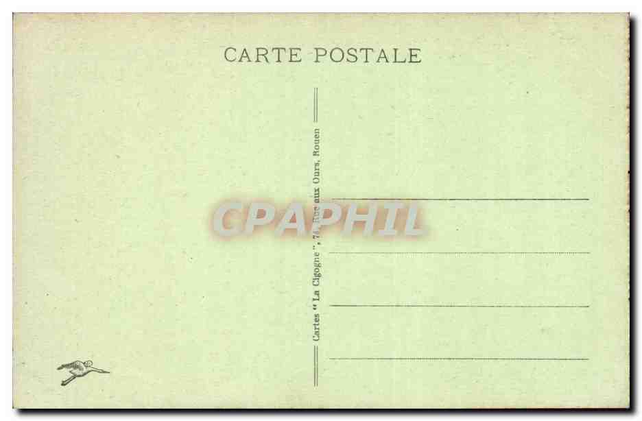 Rouen CPA Hotel Bourgtheroulde Cour interieure — Verso