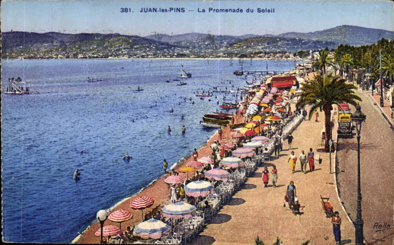 Juan les Pins CPA La promenade du soleil