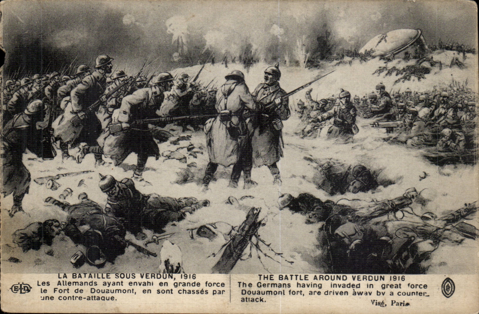 CPA La bataille de Verdun 1916 (militaria)