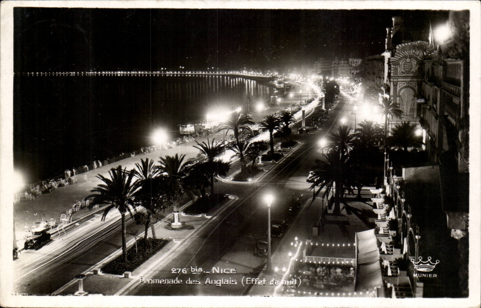 Nice CPA Promenade des anglais (effet de nuit)