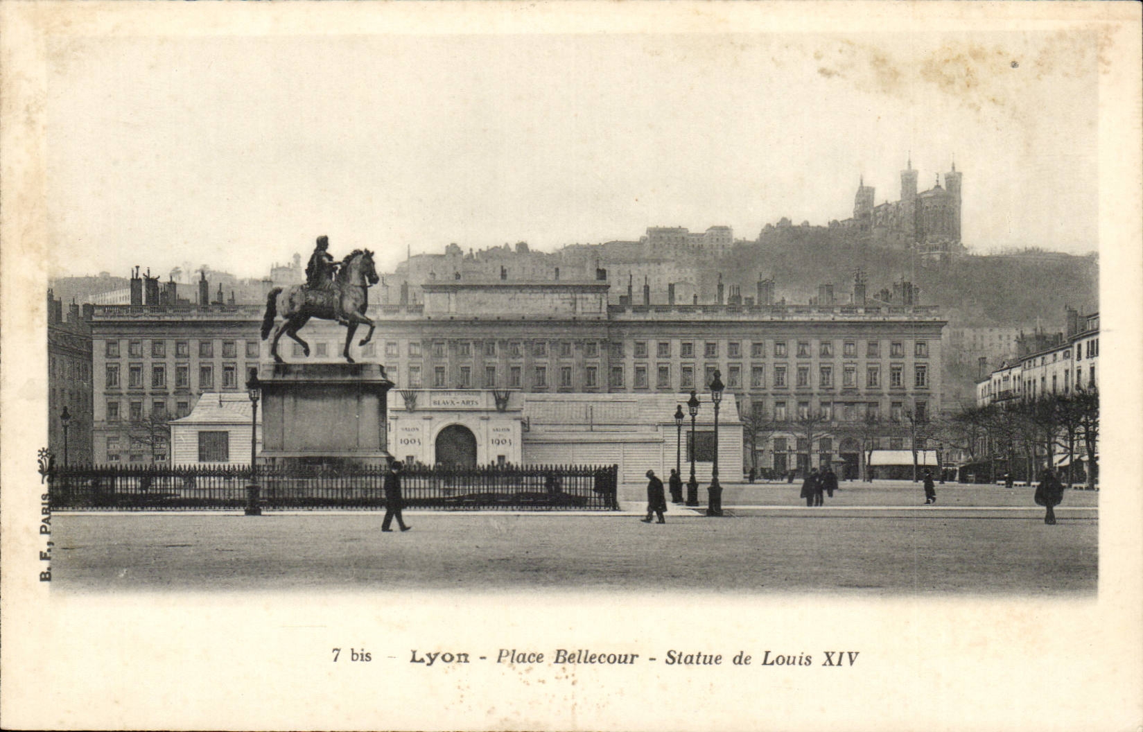 Lyon CPA place Bellecour Statue de Louis XIV