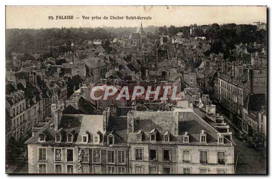 Falaise CPA Vue prise du clocher Saint Gervais