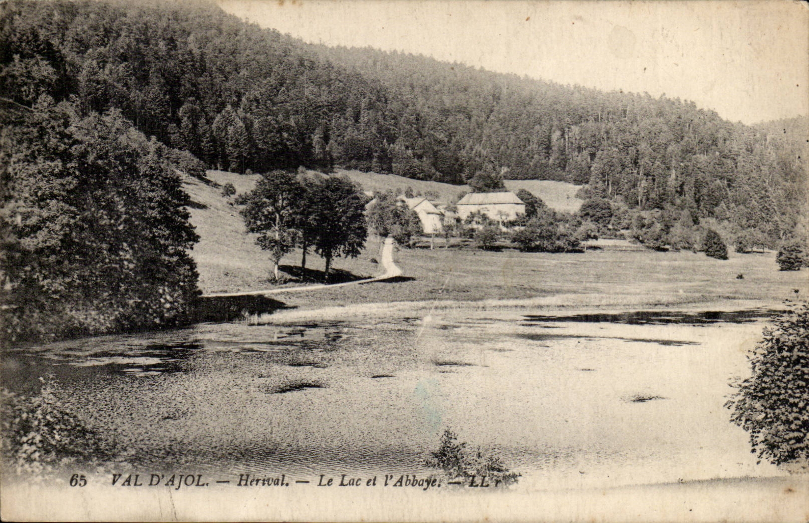 Val d'Ajol CPA Herival Le lac et l'abbaye