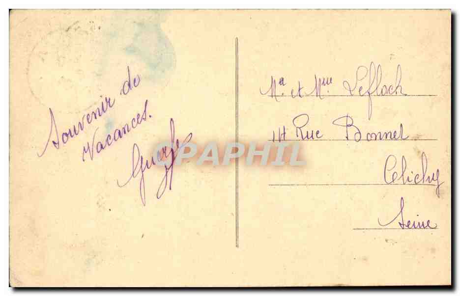 Reims CPA Jardin de la patte d'oie — Verso