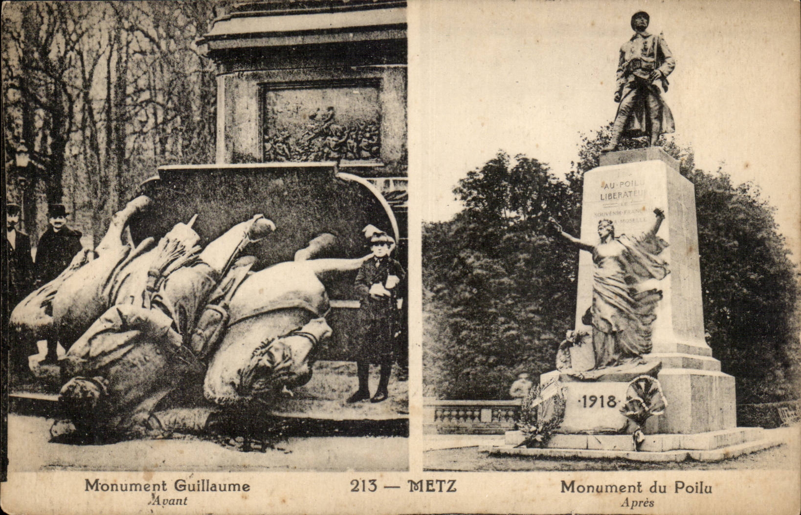 Metz CPA Monument Guillaume Monument du poilu