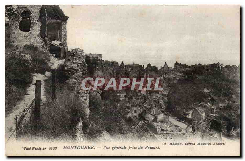 Montdidier CPA Vue generale prise du Priaure