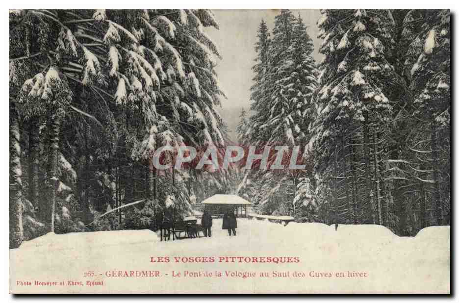 Gerardmer CPA Le pont de la vologne au saut des cuves en hiver