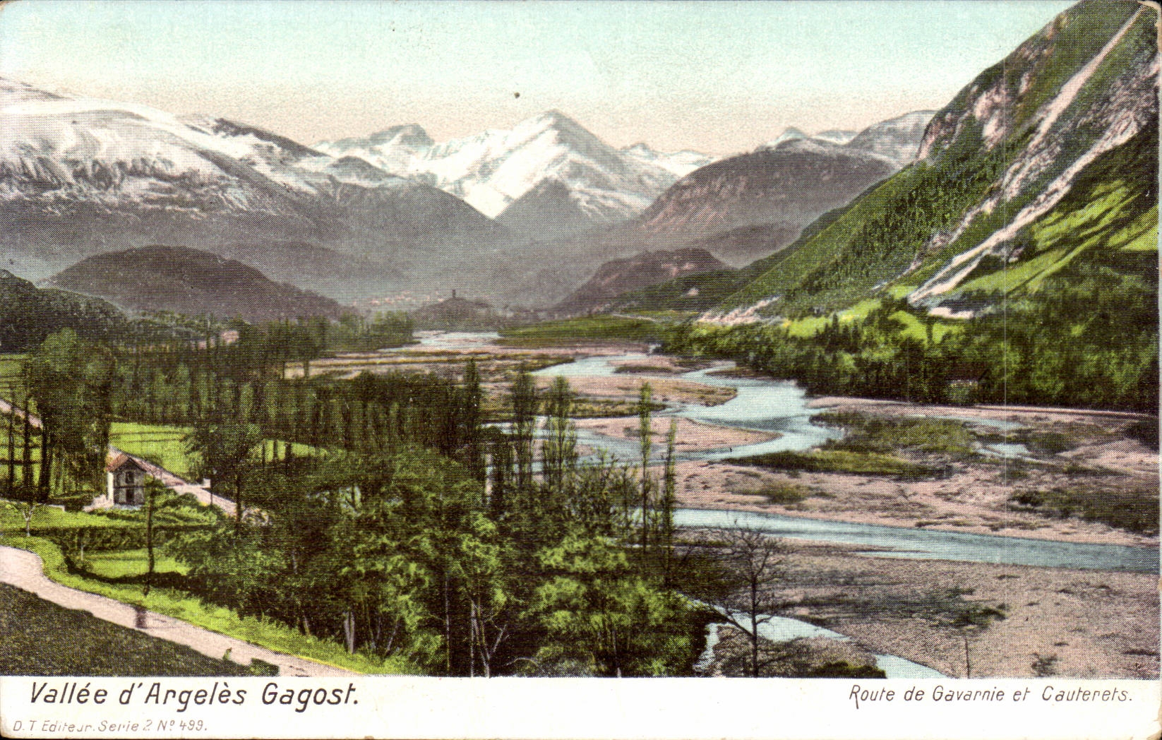 Vallée d'Angelès Gagost — Route de Gavarnie et Cauterets — D.T. Editeur, Série 2 N° 499