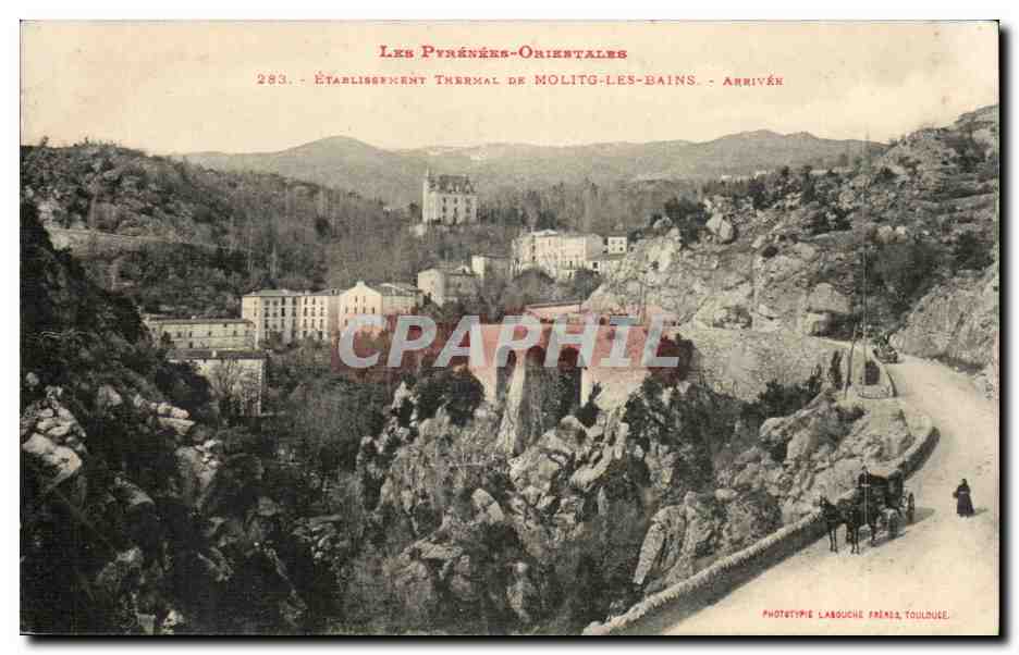 CPA Etablissement thermal de Molito les Bains Arrivee