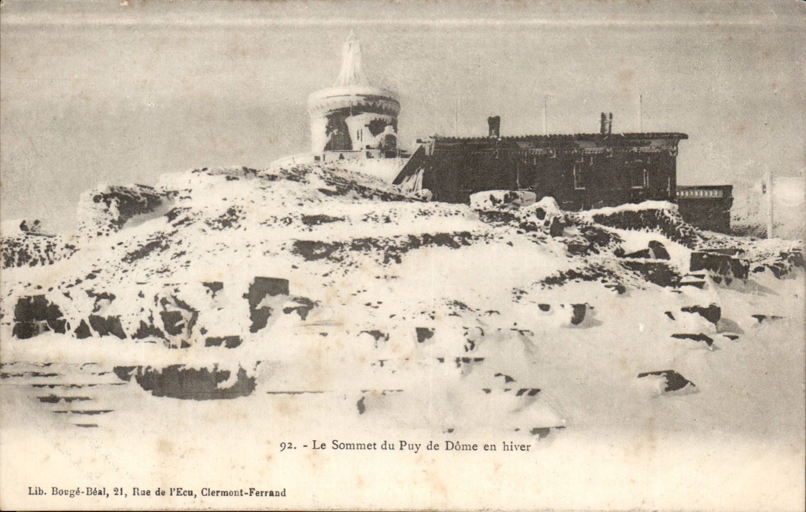 Auvergne CPA Puy de Dome Le sommet en hiver (observatoire)