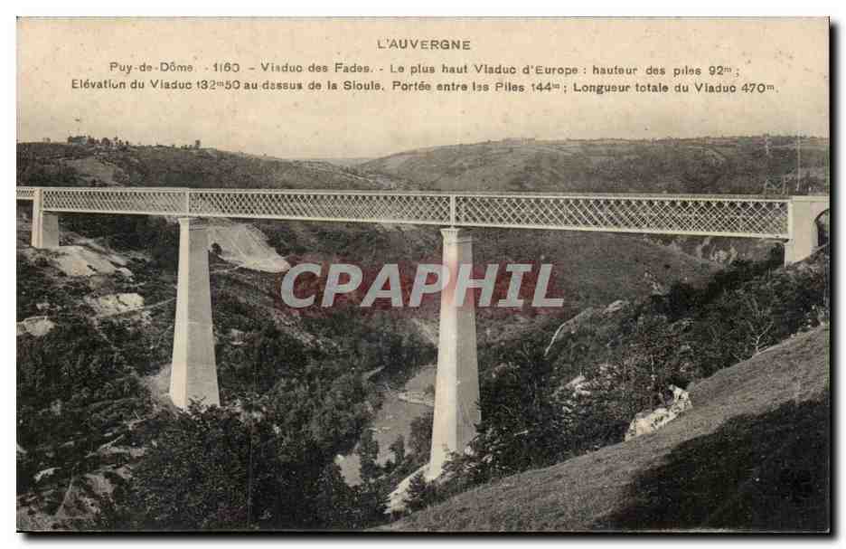 Viaduc des Fades - Puy-de-Dôme — L'Auvergne, plus haut viaduc d'Europe — éditeur non visible