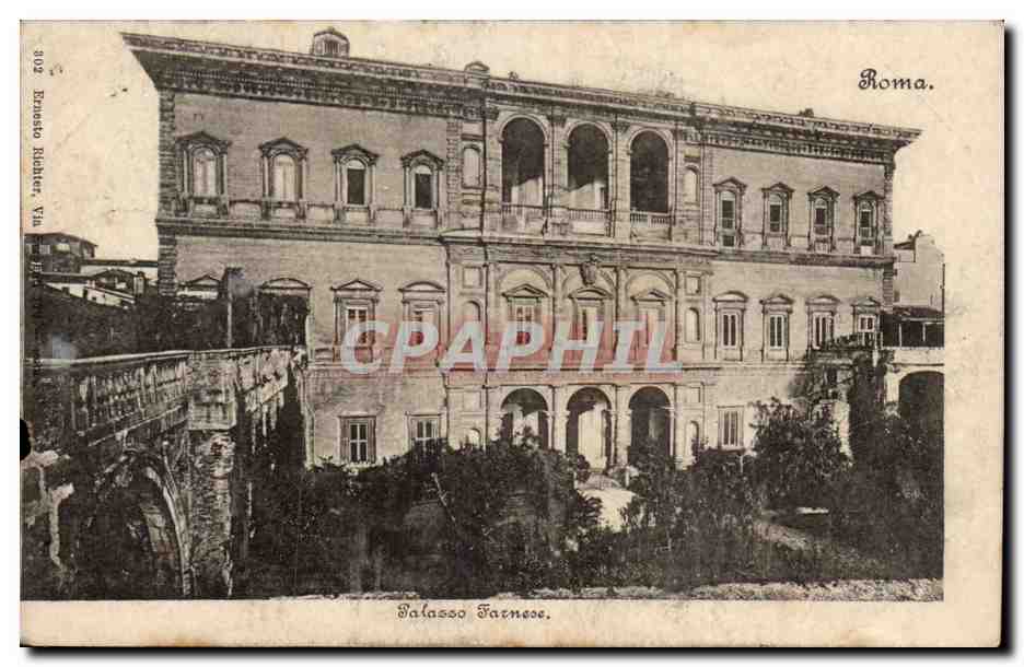 Italie Italia CPA Roma Palasso Farnese