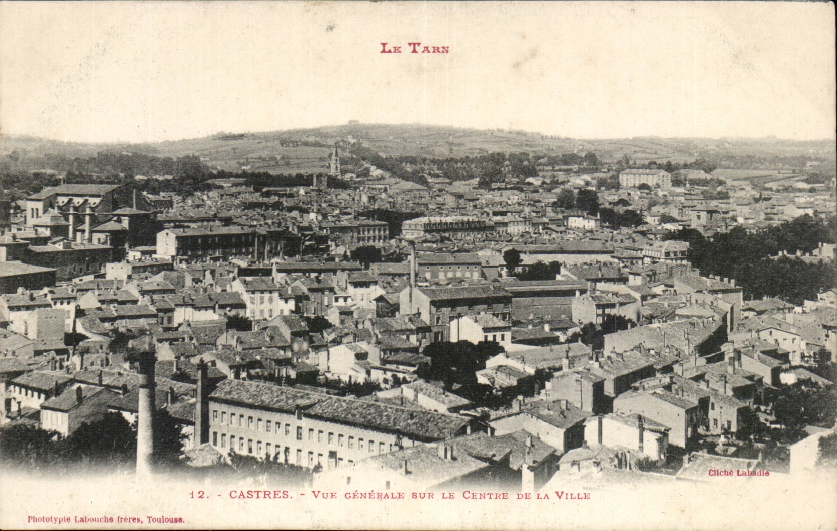 Castres CPA Vue generale sur le centre de la ville