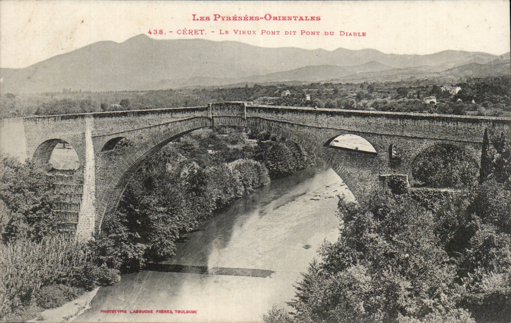 Ceret CPA Le vieux pont dit pont du diable