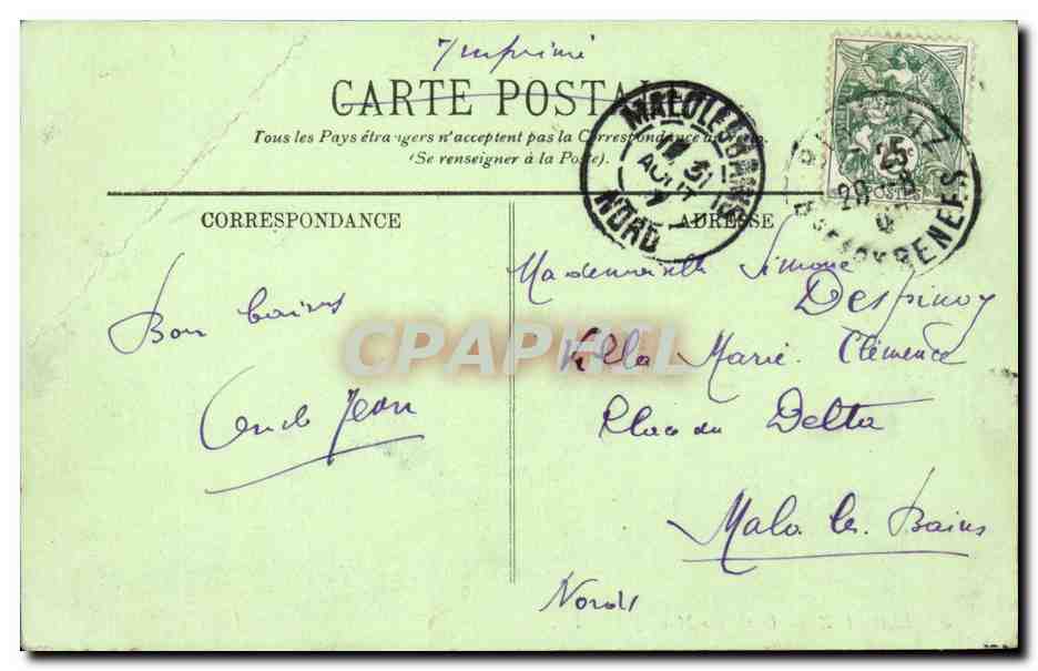 Biarritz CPA Le casino municipal — Rückseite