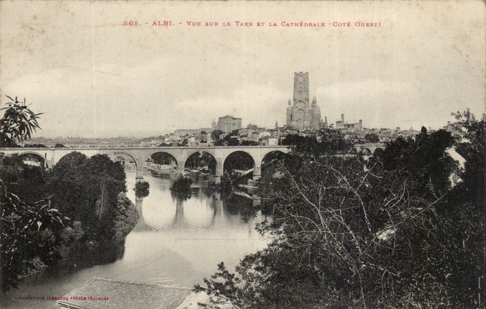 Albi CPA Vue sur le Tarn et la cathedrale (cote Ouest)
