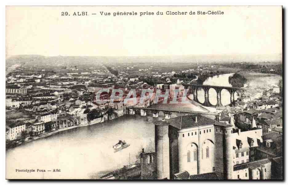 Albi CPA Vue generale prise du clocher de Ste CEcile