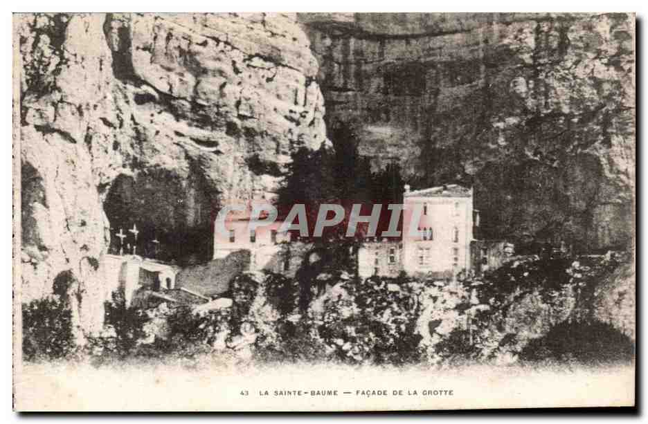 Sainte Baume CPA Facade de la grotte