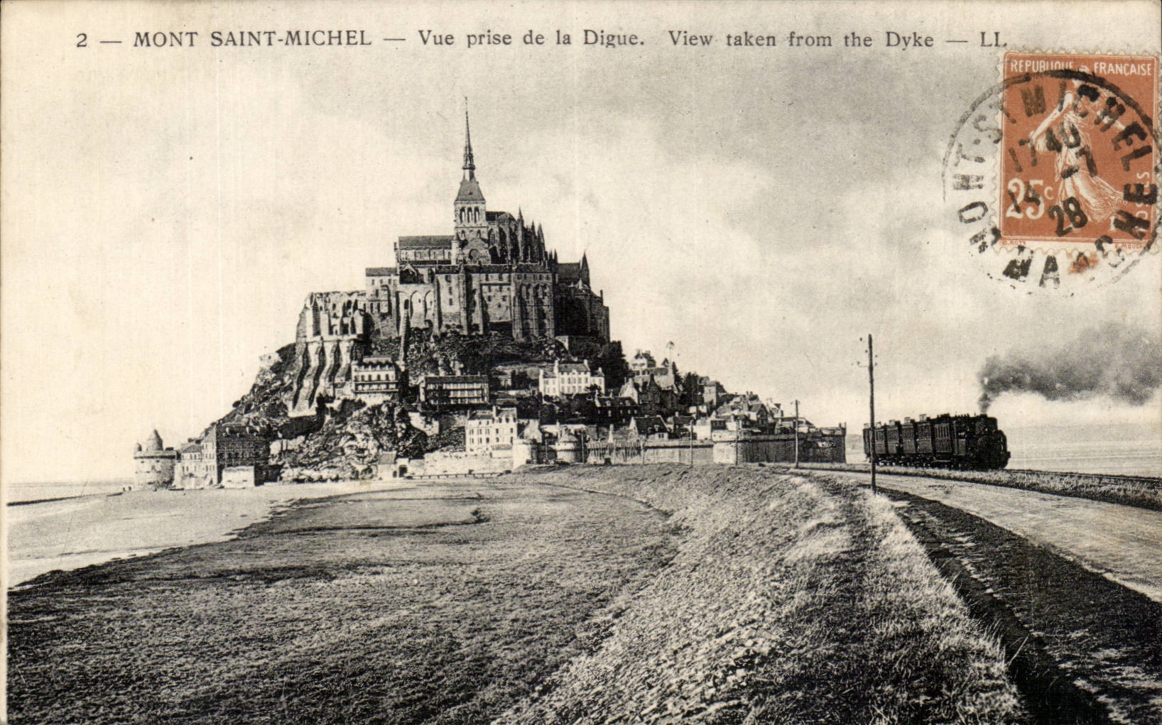Mont Saint-Michel — Vue prise de la Digue — LL