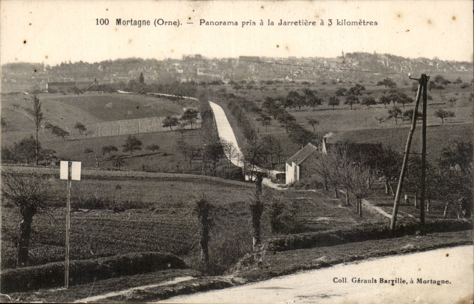 Mortagne CPA Panorama pris a la Jarretiere a 3 kilometres 